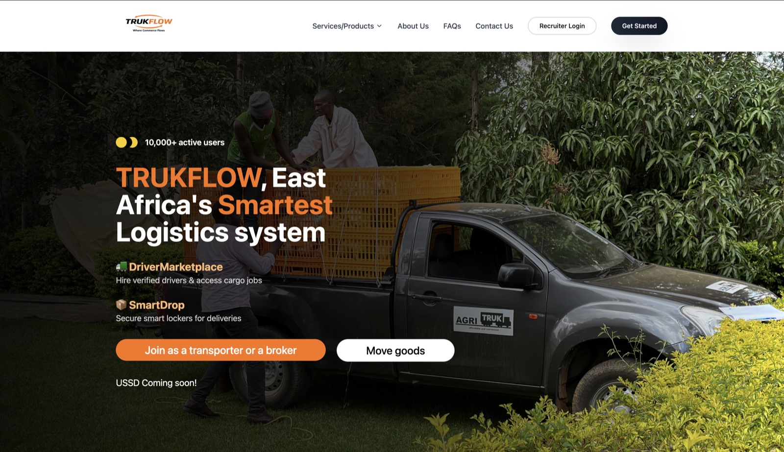 TRUKFLOW logistics website